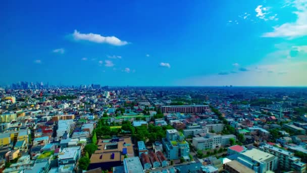 Un timelapse di vista panoramica sulla città urbana di Nerima Tokyo in pieno giorno — Video Stock
