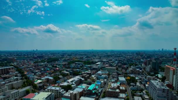 En Timelapse av panoramautsikt på den urbana staden i Nerima Tokyo dagtid wide shot — Stockvideo
