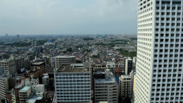 Panoramatický pohled na městské město ve dne v Nerima Tokyo — Stock video
