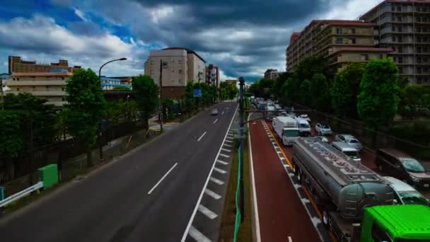 Чампелапс автовулиці в проспекті Канпачі в Токіо вдень постріл. — стокове відео