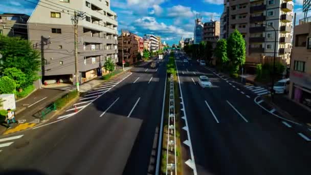 Um timelapse da rua do carro na avenida Kanpachi em Tóquio daytime wide shot — Vídeo de Stock