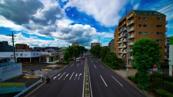 Um timelapse da rua do carro na avenida Kanpachi em Tóquio daytime wide shot — Vídeo de Stock