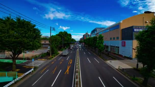 Un intemporel de rue de voiture à l'avenue Kanpachi à Tokyo plan d'ensemble diurne — Video