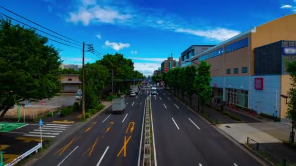 Um timelapse da rua do carro na avenida Kanpachi em Tóquio daytime wide shot — Vídeo de Stock