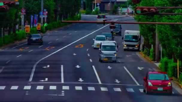 Timelapse ulicy w centrum w Oume Avenue w Tokio w ciągu dnia długi strzał — Wideo stockowe