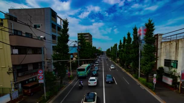 Tokyo gündüz geniş atış Oume caddesinde şehir caddesi bir timelapse — Stok video