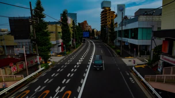 En Timelapse av Downtown Street på Oume Avenue i Tokyo dagtid wide shot — Stockvideo