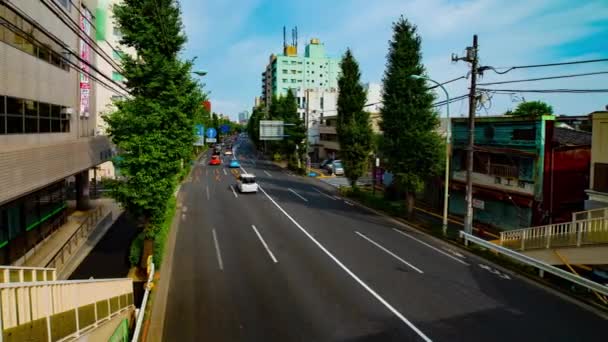Tokyo gündüz geniş atış Oume caddesinde şehir caddesi bir timelapse — Stok video