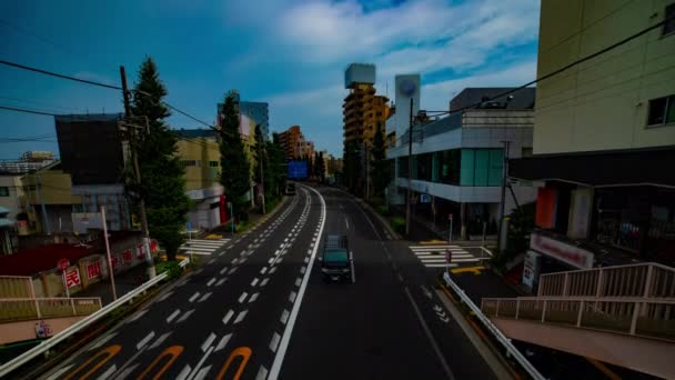 Timelapse ulicy w centrum w Oume Avenue w Tokio w ciągu dnia szeroki strzał — Wideo stockowe