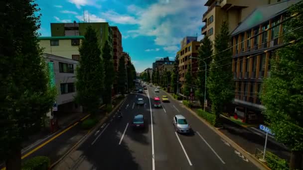 A TimeLapse a belvárosi utcán Oume Avenue Tokióban nappali széles lövés — Stock videók