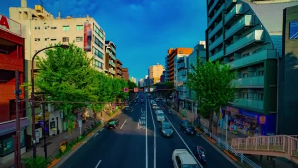 Uma timelapse da baixa da rua na avenida Oume em Tóquio — Vídeo de Stock