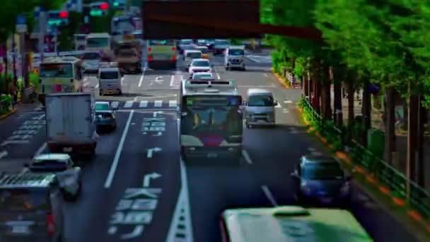 Um timelapse da rua da baixa na Avenida de Oume no zumbido do tiltshift do dia de Tokyo — Vídeo de Stock