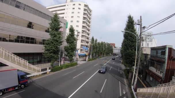 Μια χρονική χρονική διάρκεια της οδού στο κέντρο της λεωφόρου Oume στο Τόκιο την ημερήσια βολή — Αρχείο Βίντεο