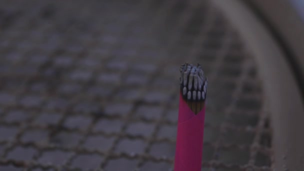 在东京的池木山寺吸烟香掌 — 图库视频影像