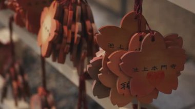 Tokyo'daki Ikegami honmonji tapınağında adak tabletleri