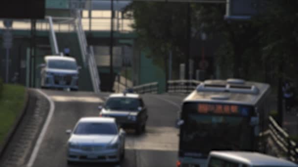 A downtown street at Inokashira avenue in Tokyo daytime long shot — Stock Video