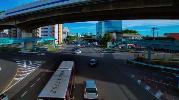 Un timelapse della strada del centro di Kanpachi avenue a Tokyo in pieno giorno — Video Stock