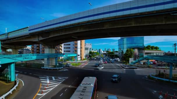 Timelapse de la rue du centre-ville à l'avenue Kanpachi à Tokyo plan d'ensemble diurne — Video