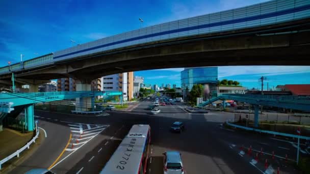 Un timelapse della strada del centro di Kanpachi avenue a Tokyo in pieno giorno — Video Stock