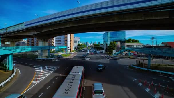 Tokyo 'da Kanpachi Bulvarında şehir Caddesi bir timelapse gündüz geniş çekim — Stok video