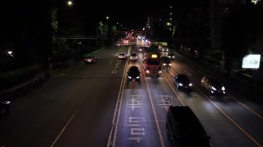 Setagaya Tokyo geniş atış şehir merkezinde bir gece şehir sokak