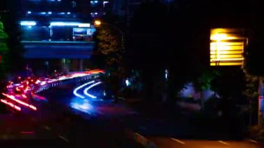 Suginami Tokyo geniş atış şehir merkezinde şehir sokak bir gece timelapse