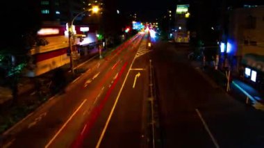 Suginami Tokyo geniş atış şehir merkezinde şehir sokak bir gece timelapse
