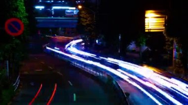 Suginami Tokyo geniş atış şehir merkezinde şehir sokak bir gece timelapse
