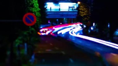 Suginami Tokyo tiltshift şehir merkezinde şehir sokak bir gece timelapse