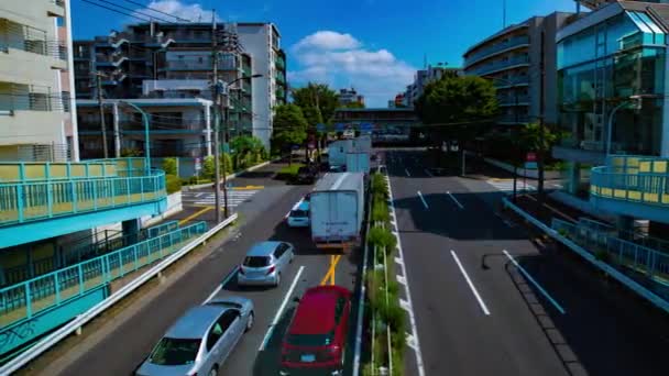 Un timelapse della strada del centro di Kanpachi avenue a Tokyo in pieno giorno — Video Stock