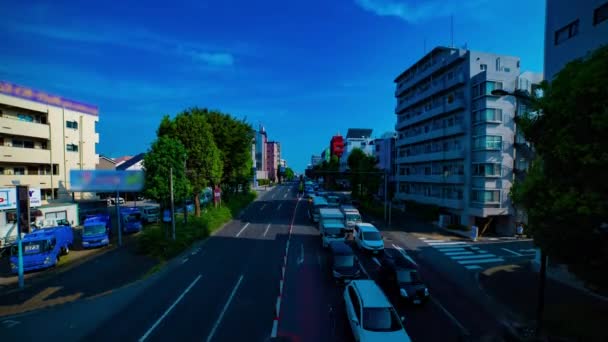 Un timelapse de la calle del centro en la avenida Kanpachi en Tokio plano diurno — Vídeo de stock