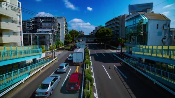 Uma timelapse da baixa da rua na avenida Kanpachi em Tóquio — Vídeo de Stock