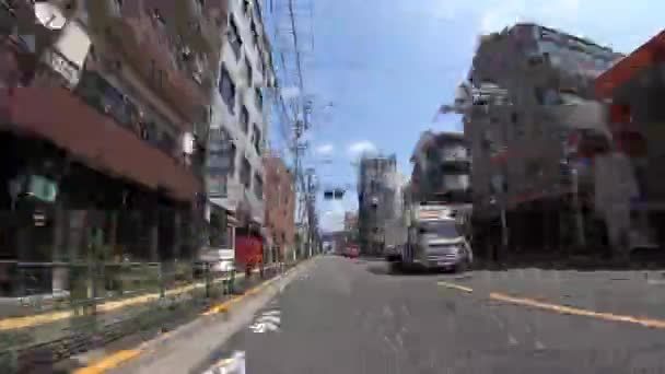 도쿄 주간 오메 애비뉴에서 다운타운 스트리트의 운전 타임랩스 — 비디오