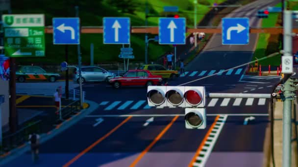 Een timelapse van groene straat nabij Yoyogi park in Tokio overdag tiltshit — Stockvideo