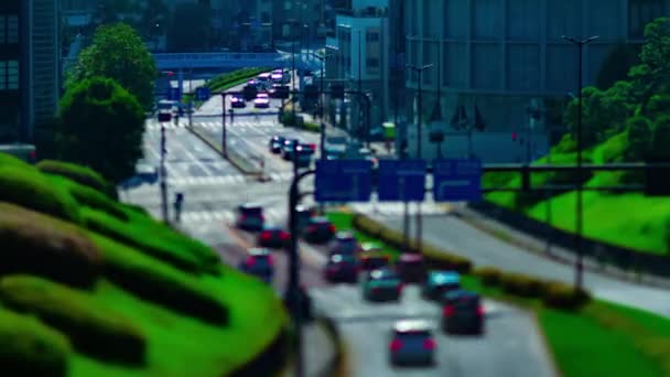 Časový průběh zelené ulice poblíž parku Yoyogi v Tokiu během dne — Stock video