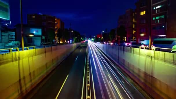 Noc, kdy se městská ulice nachází v centru města v Setagaya Tokyo — Stock video