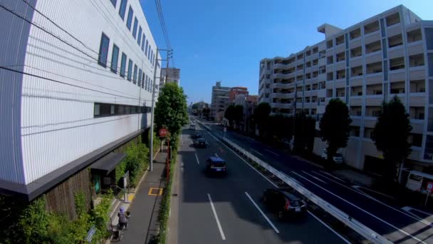 Timelapse de la rue du centre-ville à l'avenue Kanpachi à Tokyo plan d'ensemble diurne — Video