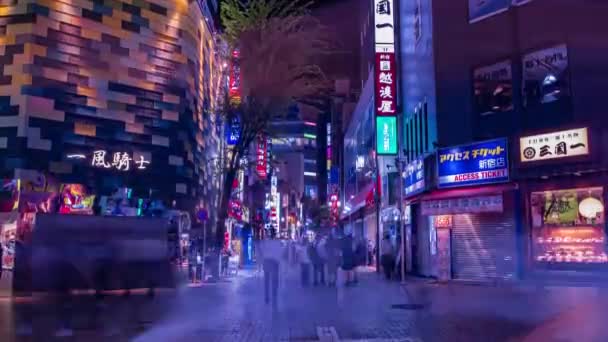 东京塞塔加亚霓虹灯镇的一个夜晚过去了 — 图库视频影像