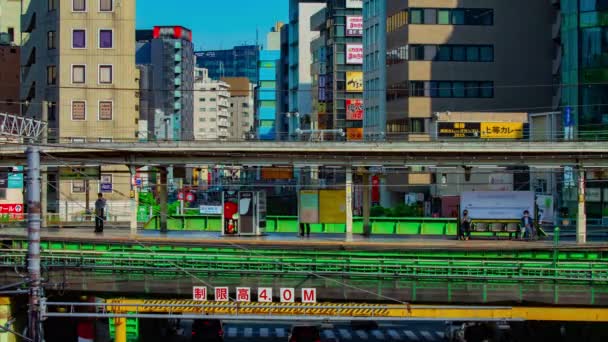 Une chronométrage des embouteillages à la gare d'Iidabashi à Tokyo — Video