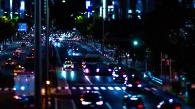 Aoyama 'daki minyatür şehir caddesinin gece vardiyası