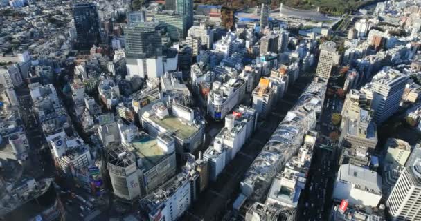 Et panoramisk bylandskab på den urbane by i Tokyo bred skudt – Stock-video