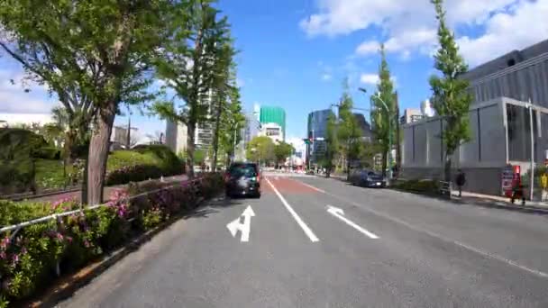 En pov timelapse av körning i centrum vid Shibuya i Tokyo — Stockvideo