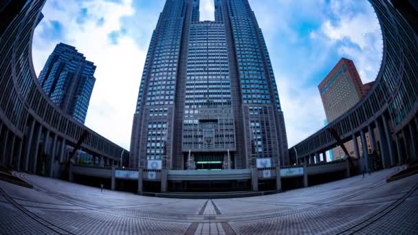 A motion timelapse of Tokyo Metropolitan Government wide shot — Stock Video