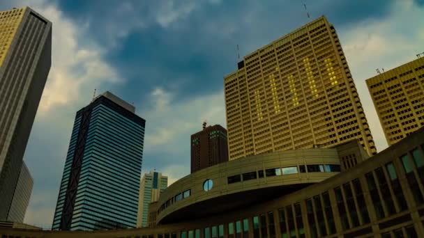A timelapse of Tokyo Metropolitan Government wide shot panning — Stock Video