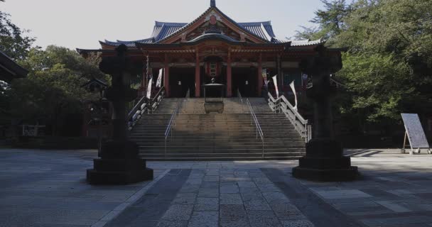 Templo japonés en Meguro fudo templo en Tokio tiro ancho — Vídeos de Stock