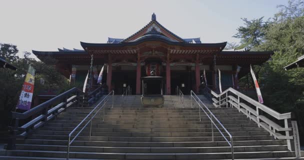 Japanischer Tempel am Meguro Fudo Tempel in Tokio — Stockvideo
