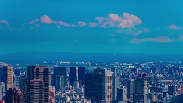 Een tijdspanne van stadsgezicht op de stedelijke stad bij Azabu gebied in Tokio hoge hoek zoom — Stockvideo