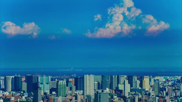 Tokyo yüksek açılı Azabu bölgesindeki şehir manzarasının zaman çizelgesi — Stok video