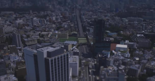 Timelapse miniaturowej szosy na Shibuya teren w Tokio wysoki kąt — Wideo stockowe