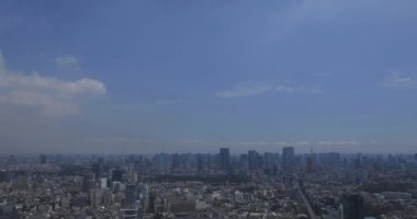 Tokyo yüksek açılı Roppongi bölgesinde panoramik şehir manzarası
